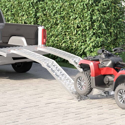  Sklopiva rampi za motocikle 340 kg po rampi 2 pcs Srebrno Cijene