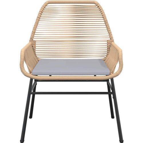 5-dijelni vrtni blagovaonski set s jastucima poliratan i staklo Smeđa 140 x 70 x 74 cm Slike