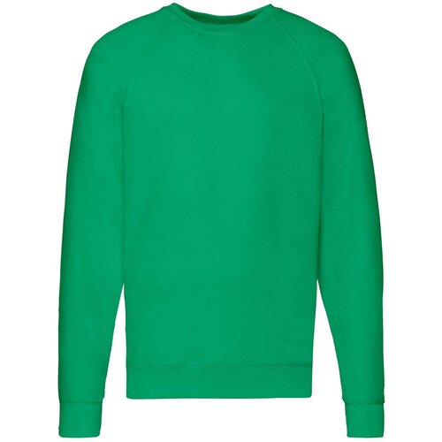 Fruit Of The Loom Green Men's Sweatshirt Lightweight Raglan Sweat Cene