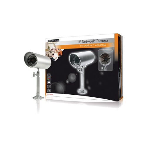 König KONIG IP Unutrašnja Sigurnosna Kamera SEC-CAMIP20, CMOS, 640x480, LED 40x, Siva Cijene