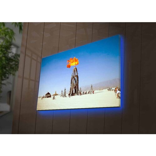 Wallity Slika sa LED osvetljenjem 4570DACTBURN-002, 45x70 cm Cene