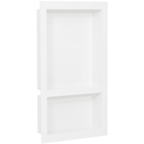  Ni&scaron;a za tu&scaron; s 2 odjeljka bijela visokog sjaja 41 x 69 x 9 cm Cene