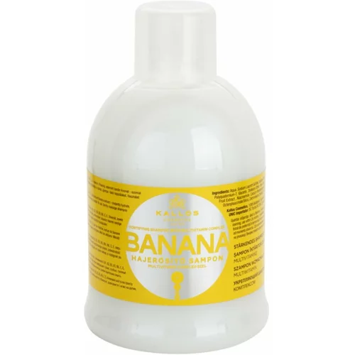 Kallos Cosmetics Banana vlažilen šampon za suhe lase 1000 ml za ženske