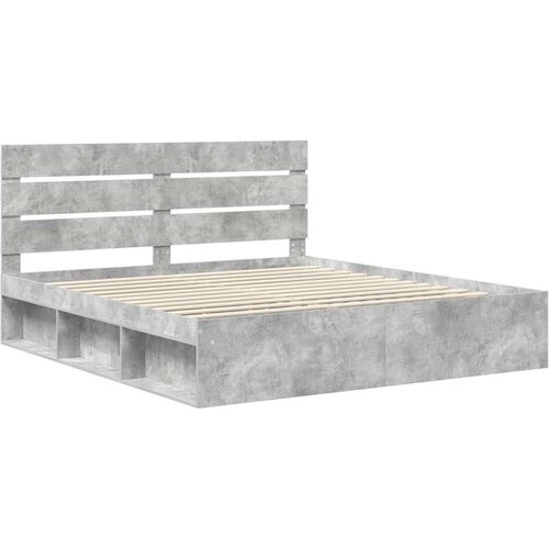  Okvir za krevet Beton 180 x 200 cm Čvrsto borovo drvo Slike