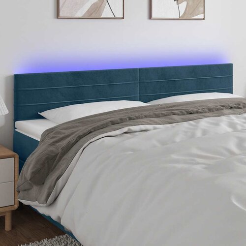  LED uzglavlje tamnoplavo 200x5x78/88 cm bar&scaron;unasto Cijene