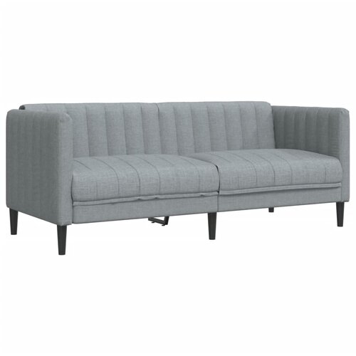  3-dijelni set sofa svjetlosivi od tkanine Slike