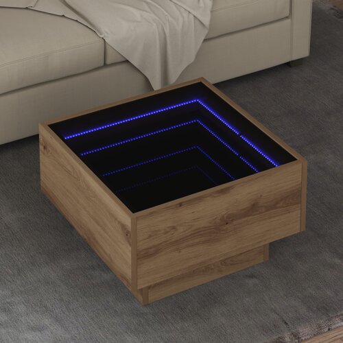 VidaXL Bocni stol hrast artisan 50 x 50 x 30 cm Konstruirano drvo Slike