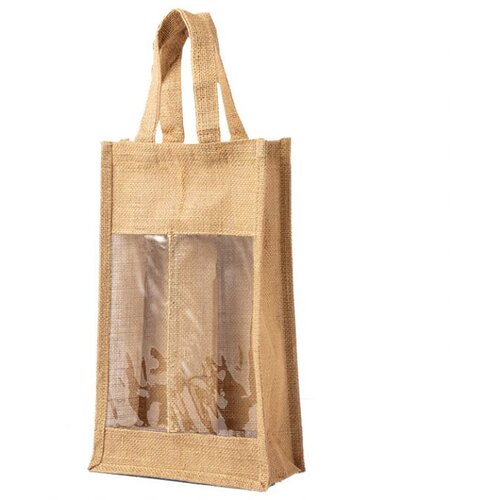  VREČKE ZA 2 VINSKE BOCIE JUTA 20X34.5X10CM MAKITO 3481S DVA PROZORČKA Cene