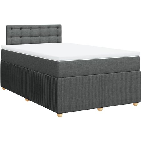 Maison Chic Box spring postelja - Vzmetna postelja z vzmetnico temno siva 120x190 cm blago SL23927, (21891198) Cene