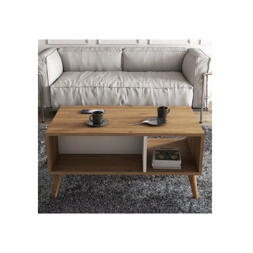 Woody Fashion Club sto Exxen 90x54x41.6cm Hrast-Bijela Slike