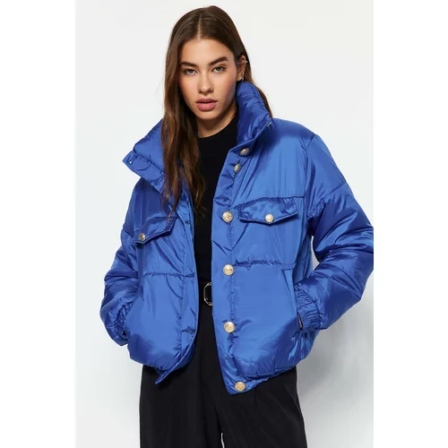 Trendyol Saxe-Light Gold Button Detailed Quilted Puffy Coat