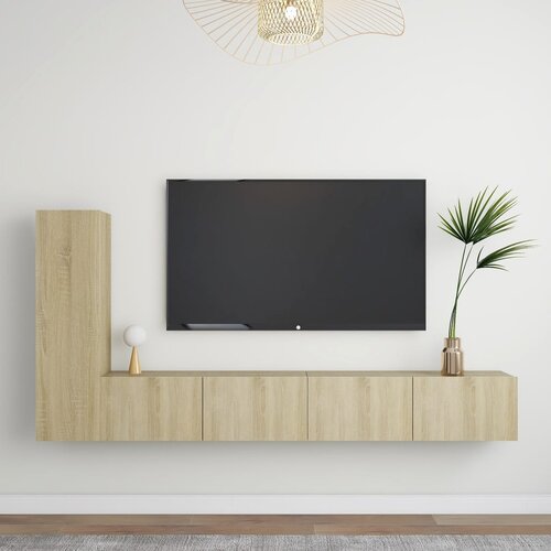 The Living Store Komplet TV omaric 3-delni sonoma hrast iverna plošča - Komplet TV Omaric, (21374048) Cene