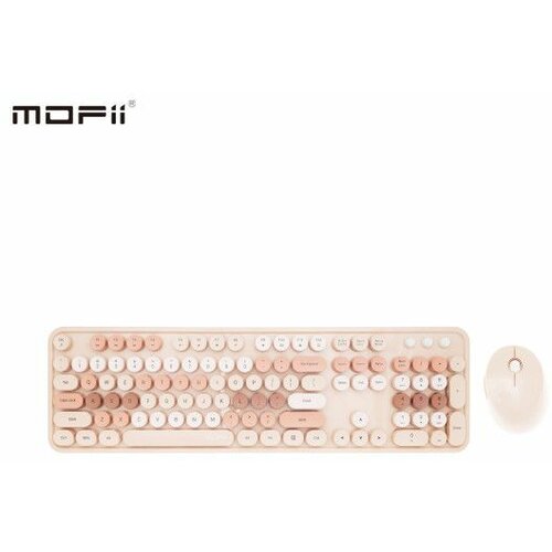 MOFII wl sweet retro set tastatura i miš u milk tea boji Slike