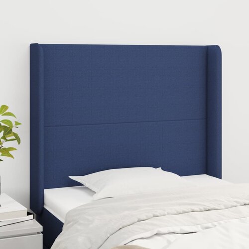 vidaXL Uzglavlje s ušima plavi 83x16x118/128 cm od tkanine Cijene
