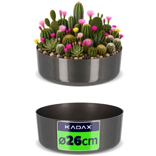KADAX Cvetlični lonec Pokrov za cvetlični lonec Grafitna skleda za kompozicijo Okrogla 26 cm, (5000353490) Cene