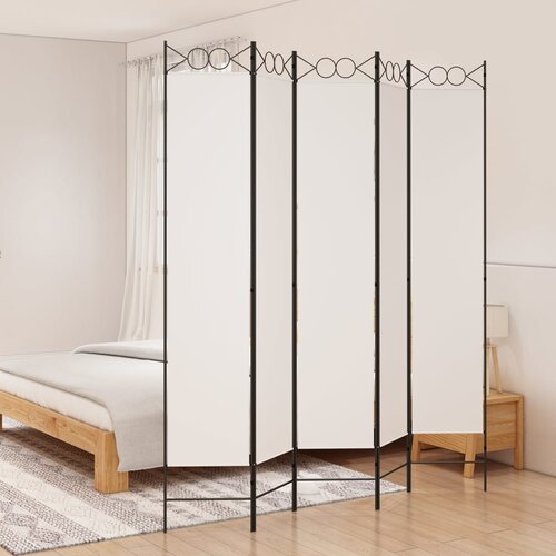VidaXL Paravan 5-delni 200x220 cm črno blago Slike