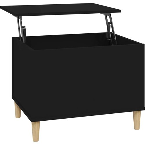 Maison Chic Klubska mizica - kavna mizica - Nizka mizica črna 60x44,5x45 cm inženirski les, (21754925) Cene