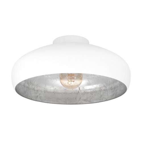 Eglo plafonjera Mogano 94548, 1x E27, &amp;Oslash;40 cm, bijela i srebrna Slike