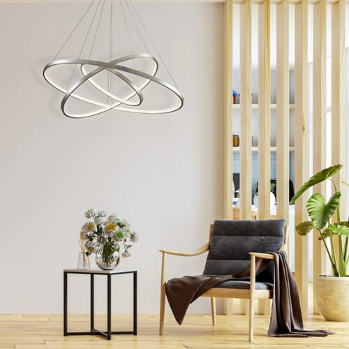  LED luster na sajli LEA LED/60W/230V 4000K prečnik 80 cm hrom Slike
