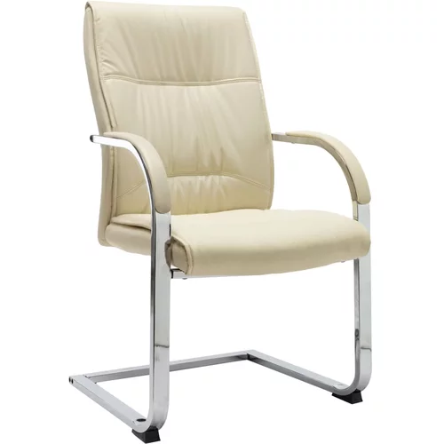  Konzolna uredska stolica od umjetne kože krem