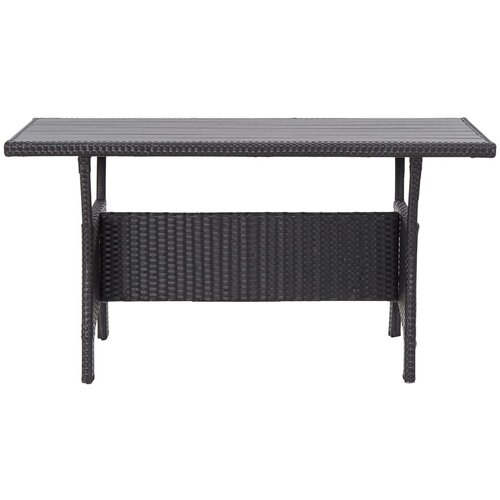  Vrtni stol crni 120 x 70 x 66 cm od poliratana Slike