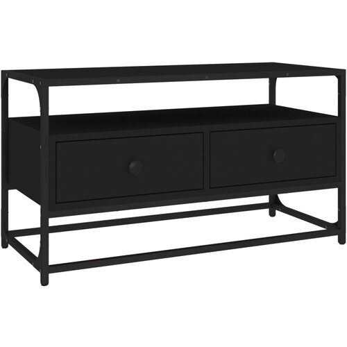 Maison Chic TV omarica - TV enota - Televizijska omarica črna 80x35x45 cm inženirski les, (21699763) Slike
