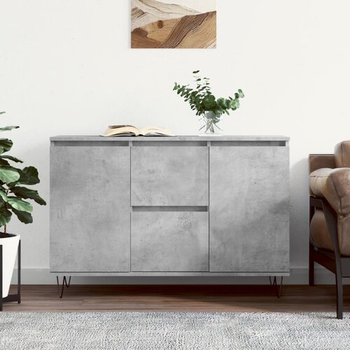 vidaXL Komoda betonsko siva 104x35x70 cm inženirski les Cene