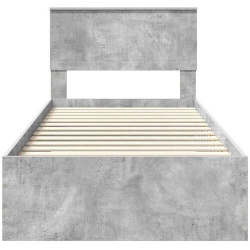  Okvir za krevet s uzglavljem Betonski sivi 90 x 190 cm Slike