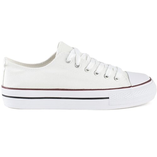 Shelvt Women's white platform sneakers Cene