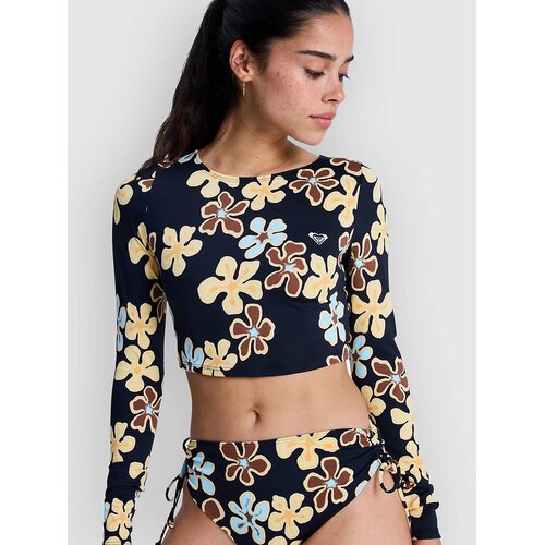 Roxy The Beach Babe Ls Crop Lycra z dolgimi rokavi anthracite nostalgic fls Slike