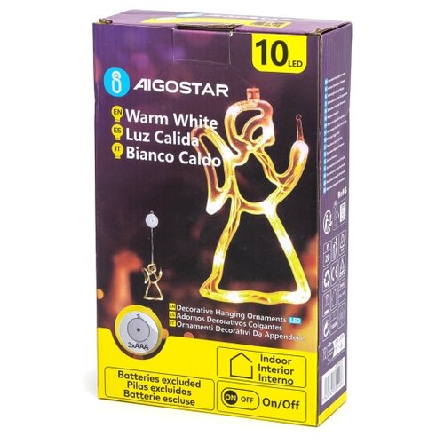 Aigostar LED božićna dekoracija LED/3xAAA mali anđeo 21cm Slike
