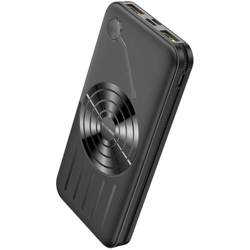 BluePower brezžična prenosna baterija BBJ7 10.000 mAh 22,5W z brezžičnim polnjenjem, črn, z 2xType-C in 2x USB-A Slike