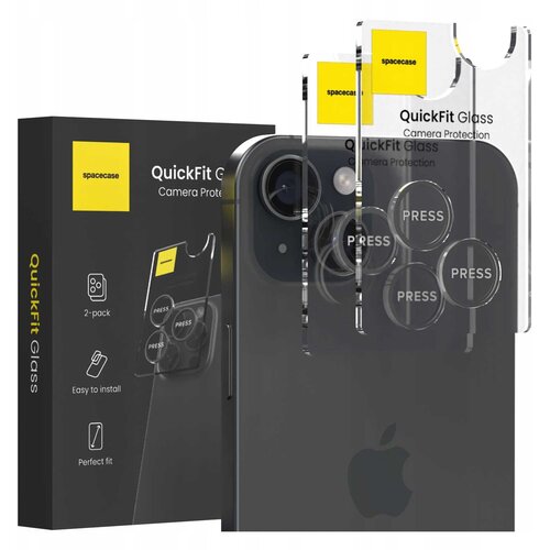 Spacecase KALJENO STEKLO ZA IPHONE 15 15 PLUS QUICKFIT CAMERA ČRNO, (21968006) Slike