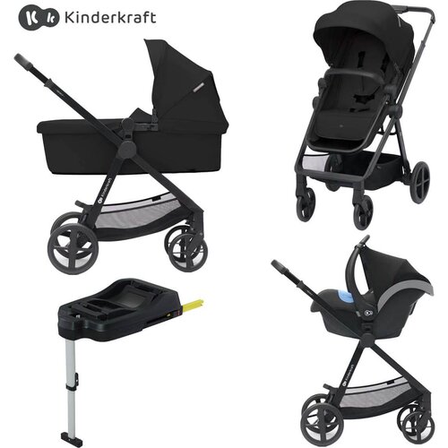 Kinderkraft dječja kolica 4u1 newly™ classic black + mink™ pro + isofix baza mink™ fx Cijene