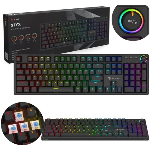 Savio STYX Outemu Blue, Hot Swap, RGB keyboard Gaming Slike
