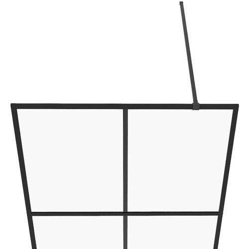 VidaXL pregrada za tu&amp;scaron;iranje s prozirnim staklom ESG 100 x 195 cm crna Slike
