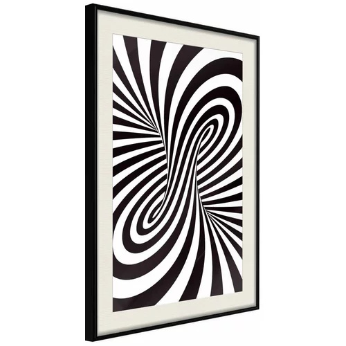  Poster - Black and White Swirl 20x30