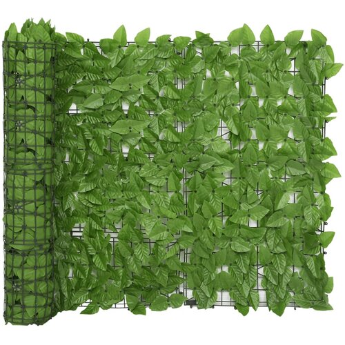 vidaXL Balkonsko platno z zelenim listjem 500x100 cm, (20610849) Cene