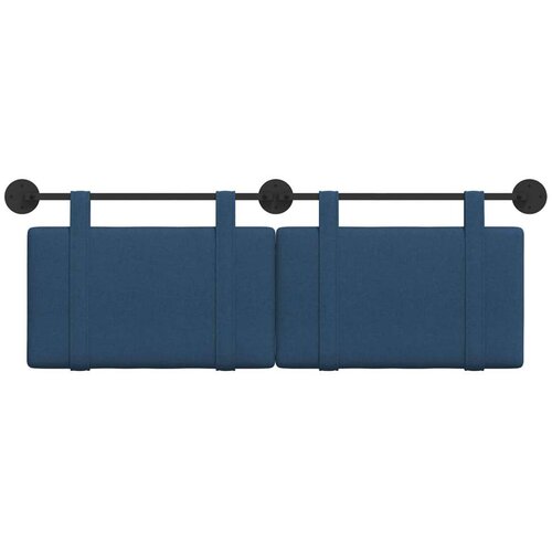  Držeće uzglavlje Zidne Jednobojno Plava 130 x 55 x 5 cm tkanina - Plava 120 cm bez LED svjetla Slike