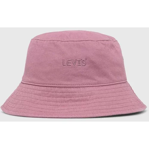 Levi's Bombažni klobuk roza barva