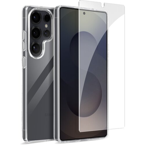 Oem Mayaxess, Zaščitni paket za Samsung Galaxy S25 Ultra Ohišje in kaljeno steklo, Prozorno, (5000215841) Cene