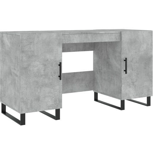  Radni stol boja betona 140 x 50 x 75 cm od konstruiranog drva Siva Slike
