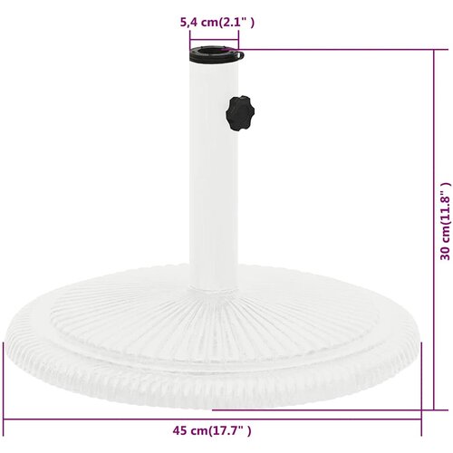  Stalak za suncobran bijeli 45 x 45 x 30 cm od lijevanog željeza Slike
