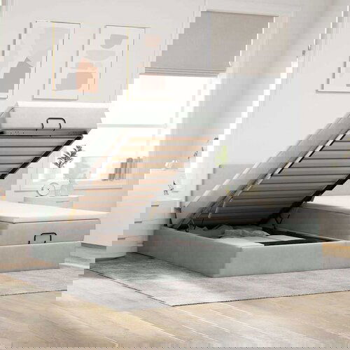 VidaXL Okvir kreveta s madracima svijetlosivi 180x200cm bar&amp;scaron;unasti Slike