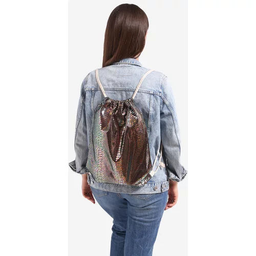 SHELOVET Bag fabric backpack metallic