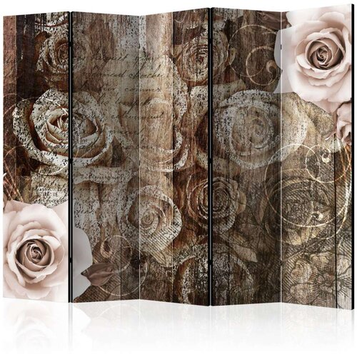  Paravan u 5 dijelova - Old Wood &amp;amp;amp Roses II [Room Dividers] 225x172 Slike