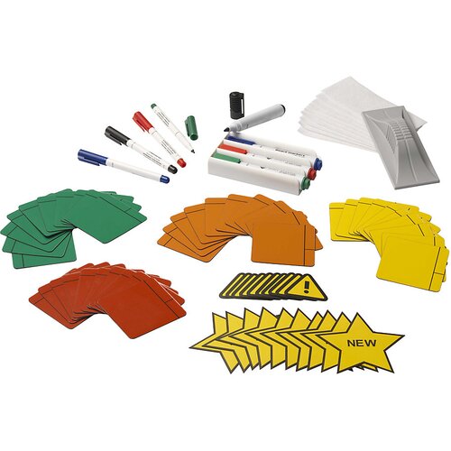 eurokraft basic Pripomočki za scrum, za velikost table 2000 x 1200 mm, magnetne folije, flomastri, etikete, držalo, brisalnik Cene