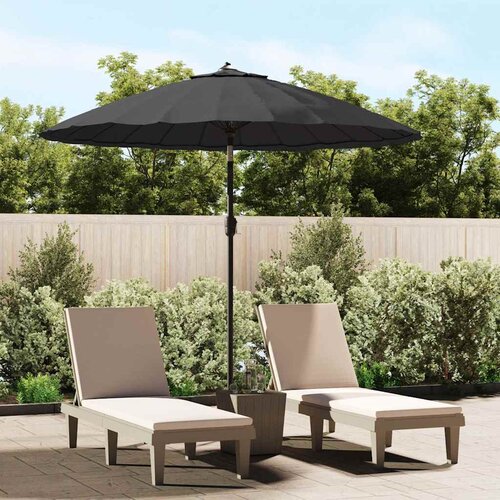 Vanjski suncobran s aluminijskim stupom 270 cm crni Cene
