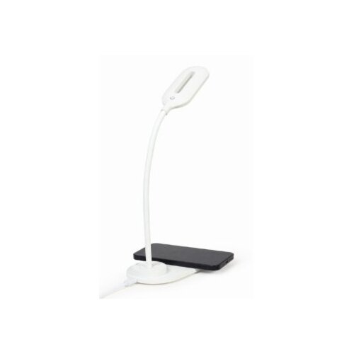 Gembird Desk lamp with wireless charger, white Cene