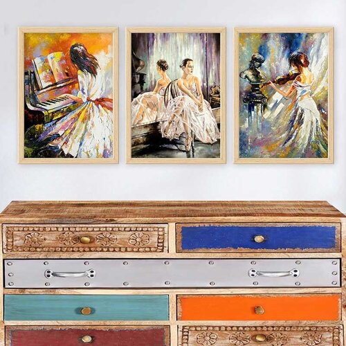 Wallity Set uramljenih slika 3NTC_1176959, 3 Dela Cene